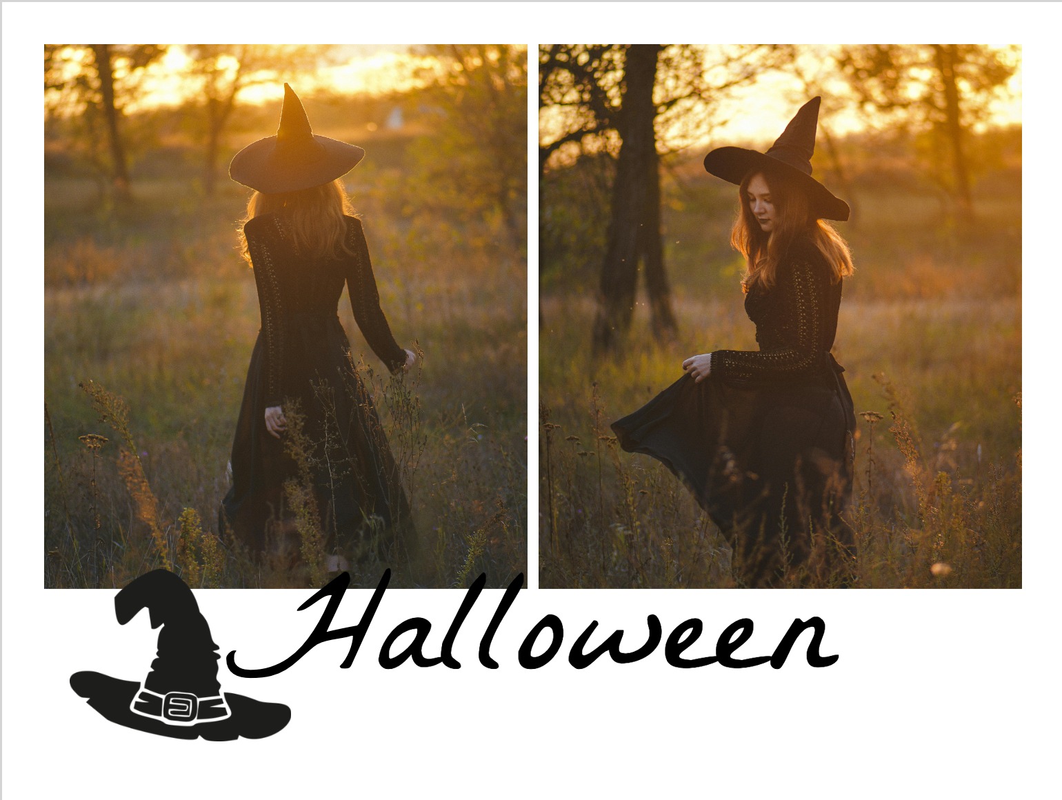 personalisierte Hexenkarte für Halloween
