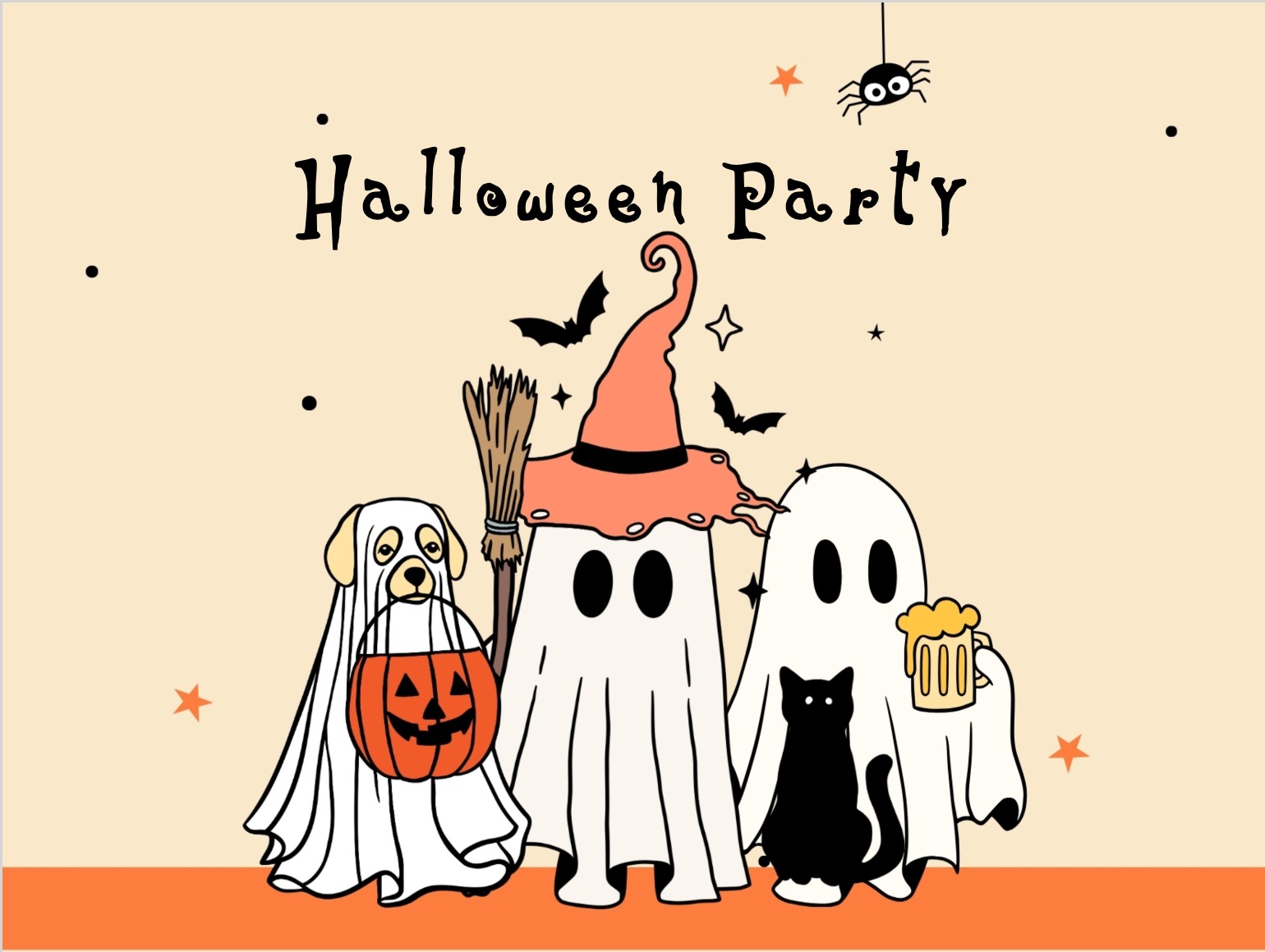Halloweenkarte für Kinder personalisierbar