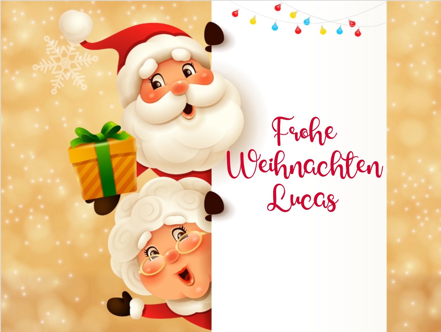 Personalisierbare Weihnachtskarte vom Weihnachtsmann