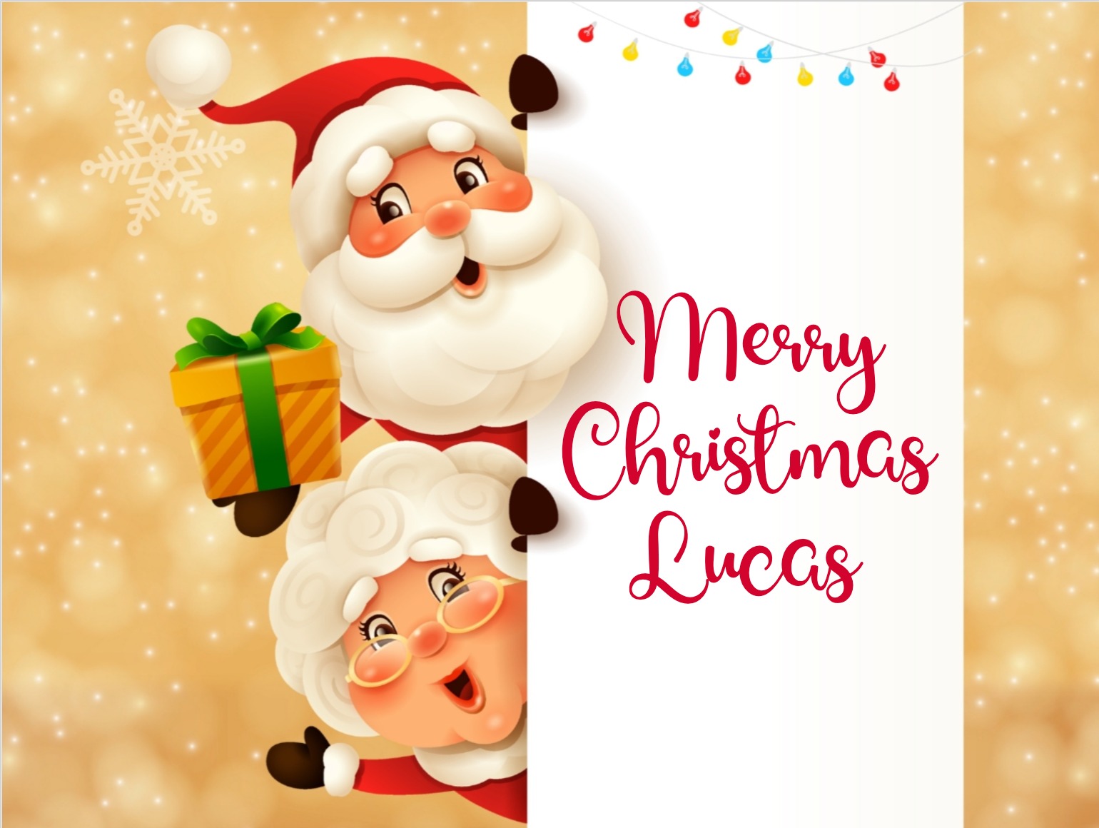 customisable Santa card – personalised template