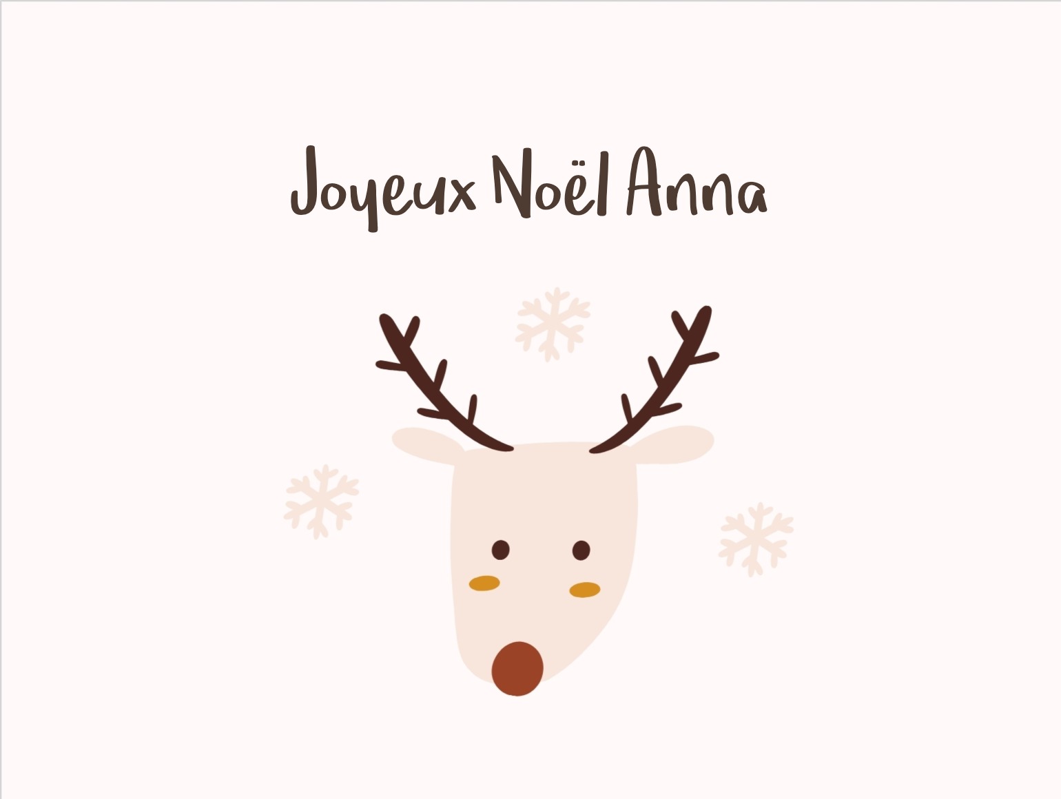Carte magique du renne du Père Noël à envoyer