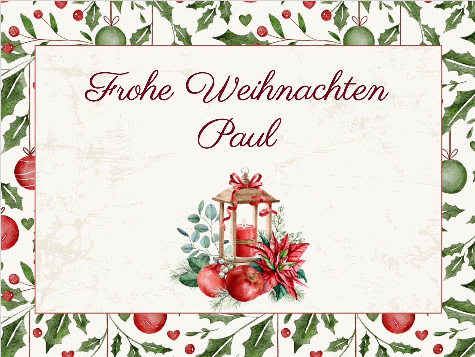 Weihnachtskarte mit kindgerechten Illustrationen