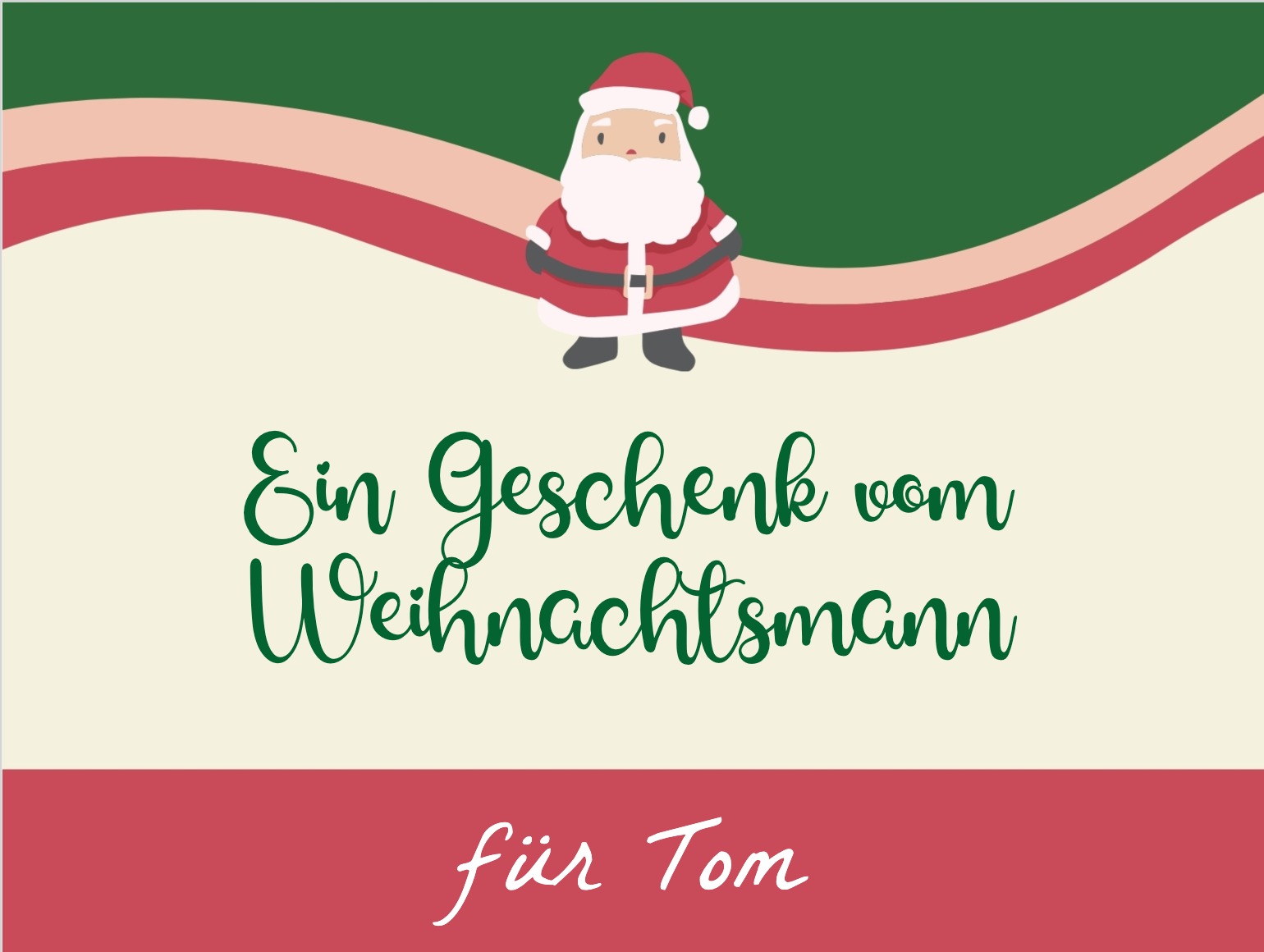Personalisierte Karte für braves Kind vom Weihnachtsmann