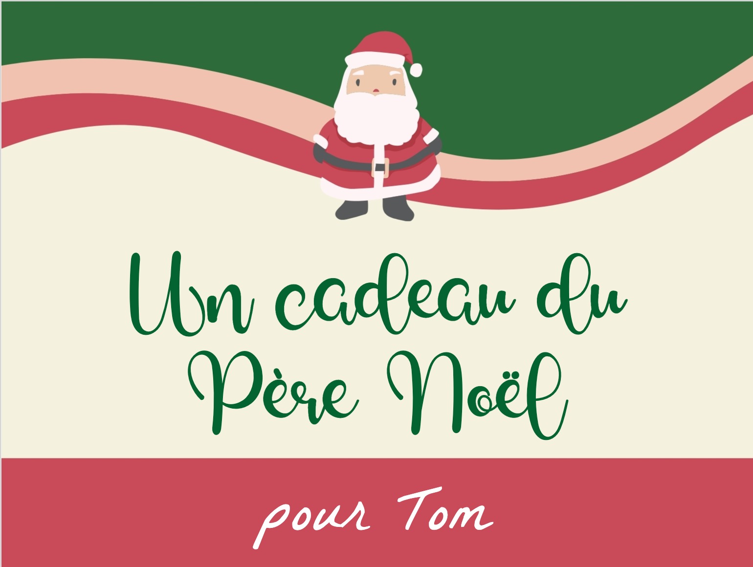 Carte pour enfant sage signée Père Noël