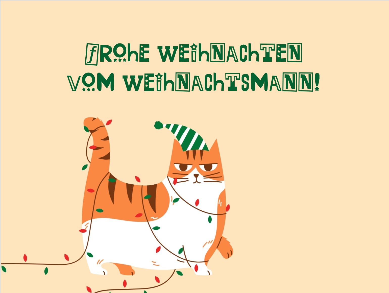 Originelle und lustige Karte vom Weihnachtsmann