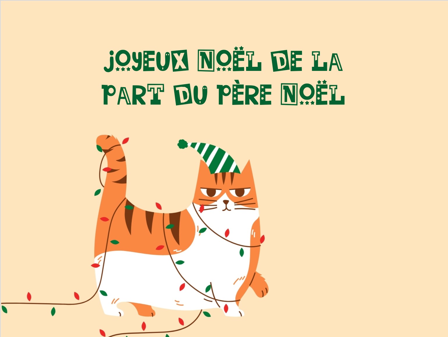 Carte originale et drôle du Père Noël
