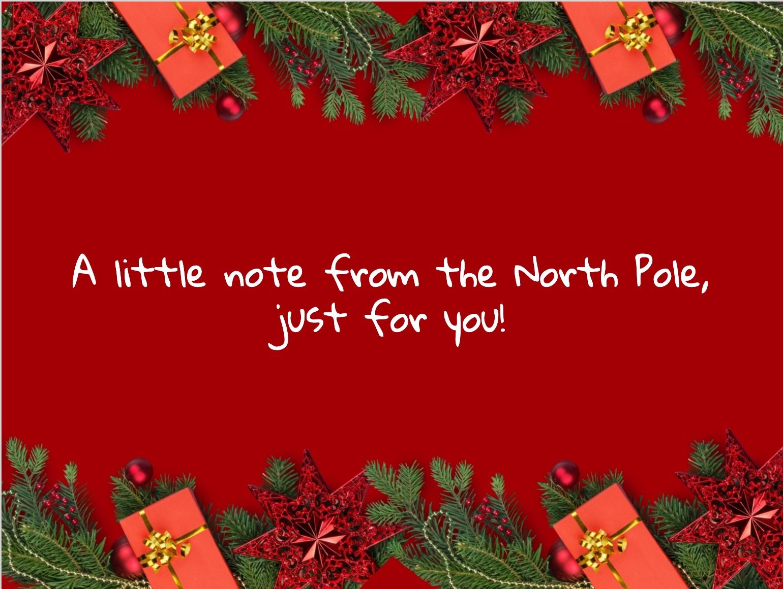 message personnalisé du Père Noël pour enfant