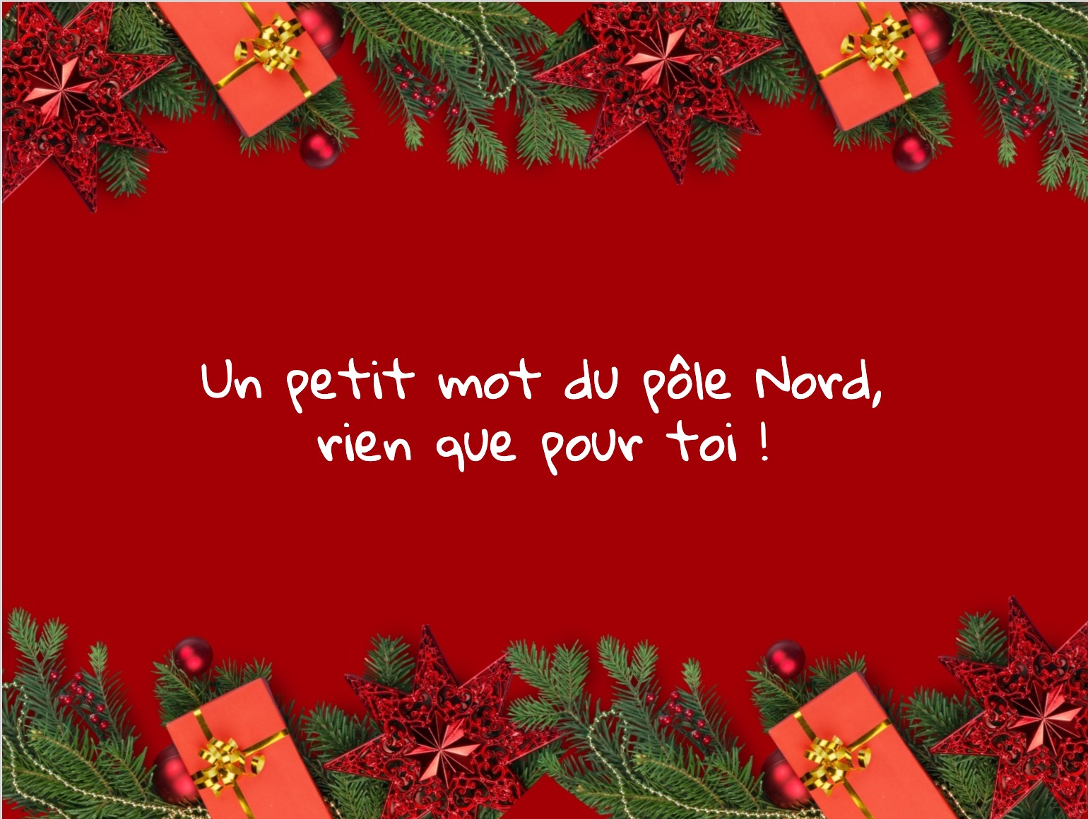 message personnalisé du Père Noël pour enfant