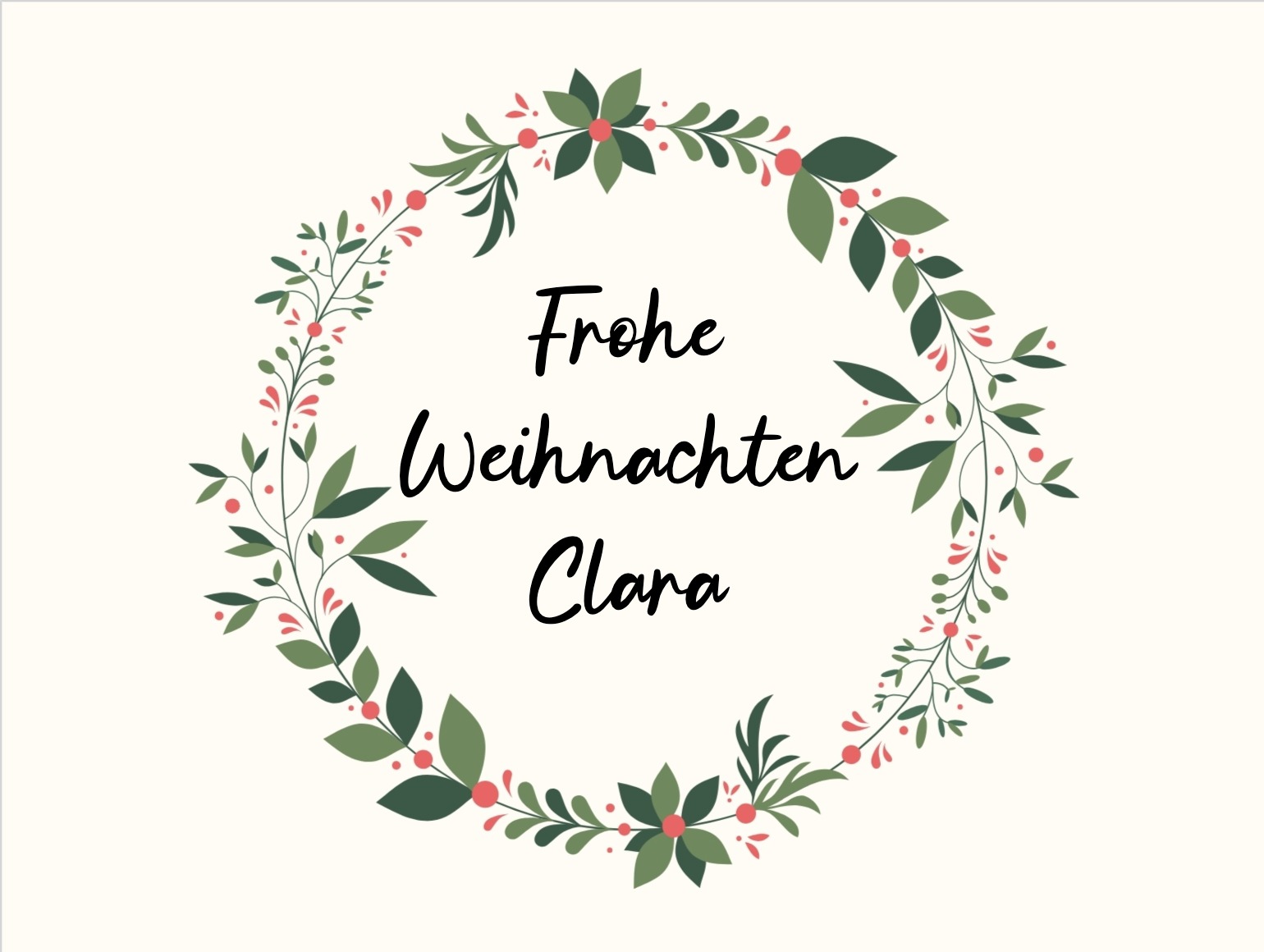Weihnachtskarte vom Weihnachtsmann nach Hause geliefert