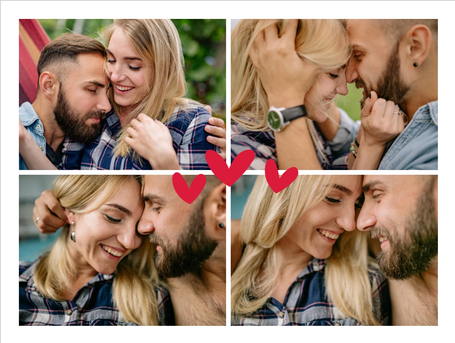 romantische Karte mit personalisiertem Text