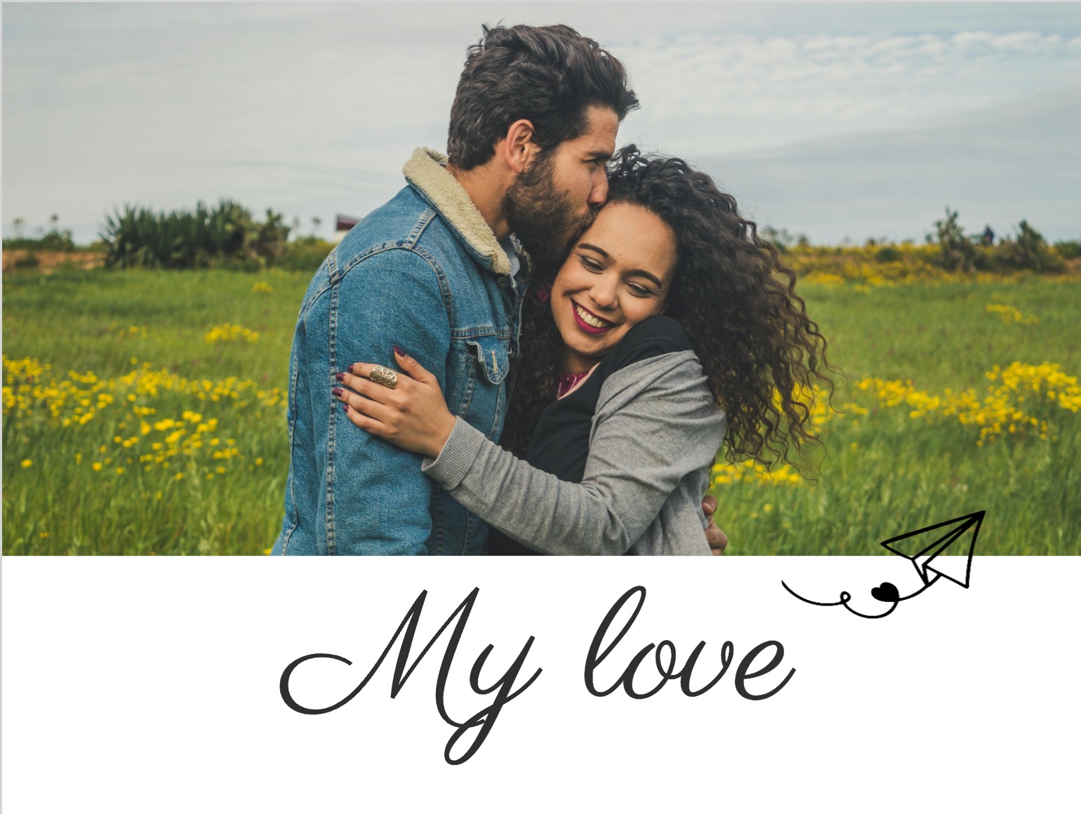 Fotokarte zum Valentinstag für Paare