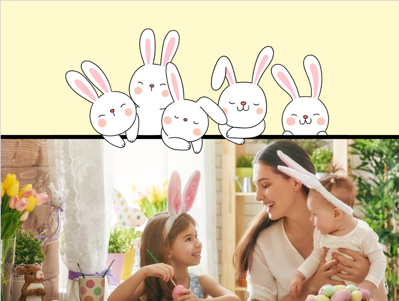 carte lapin rigolo pour Pâques