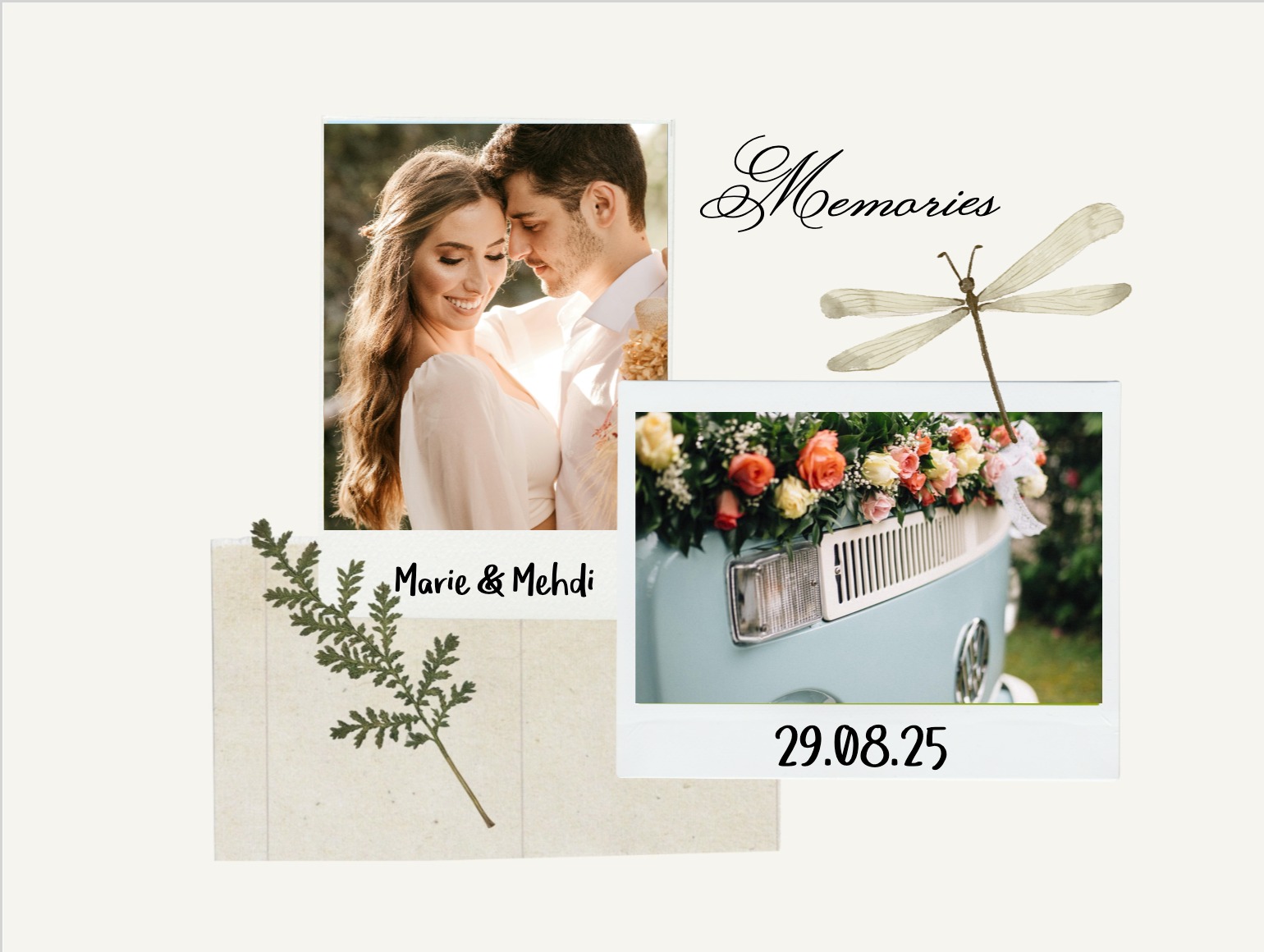 carte mariage élégante personnalisée