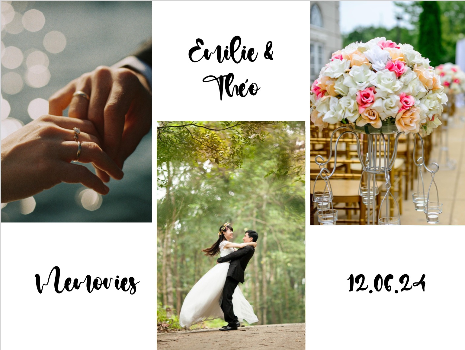 offrez une carte souvenir de mariage personnalisée