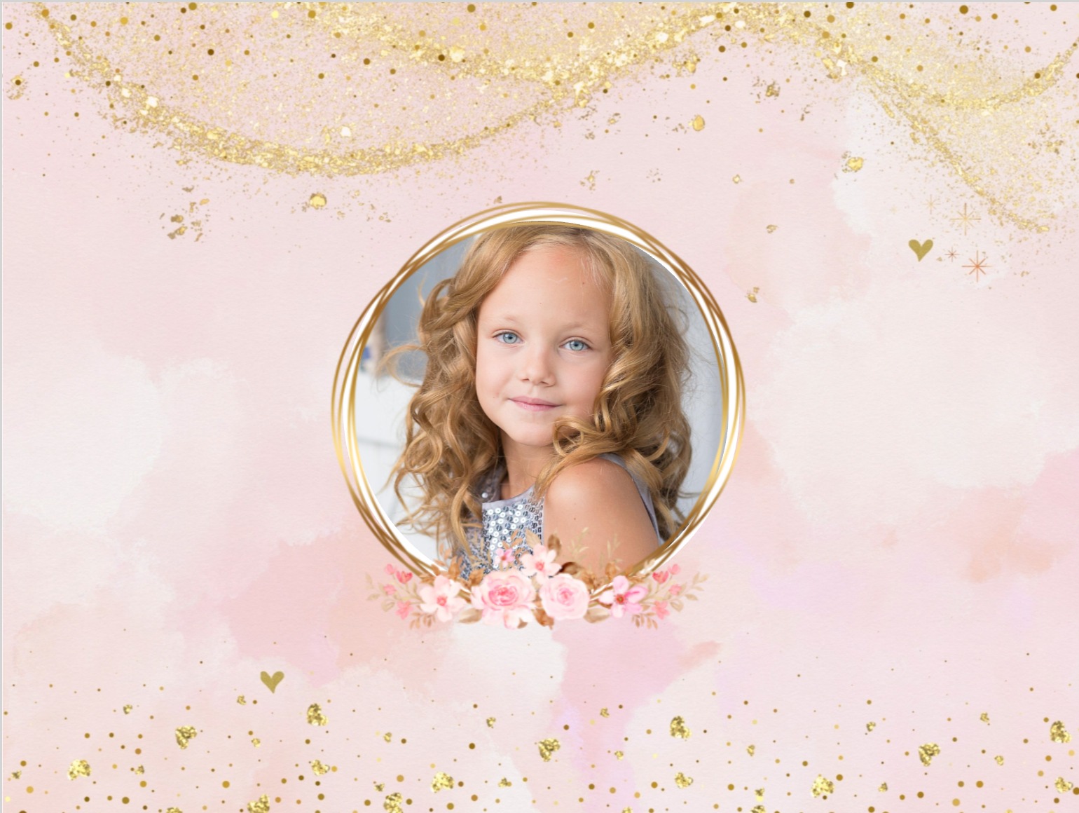 personalised postcard for little girl