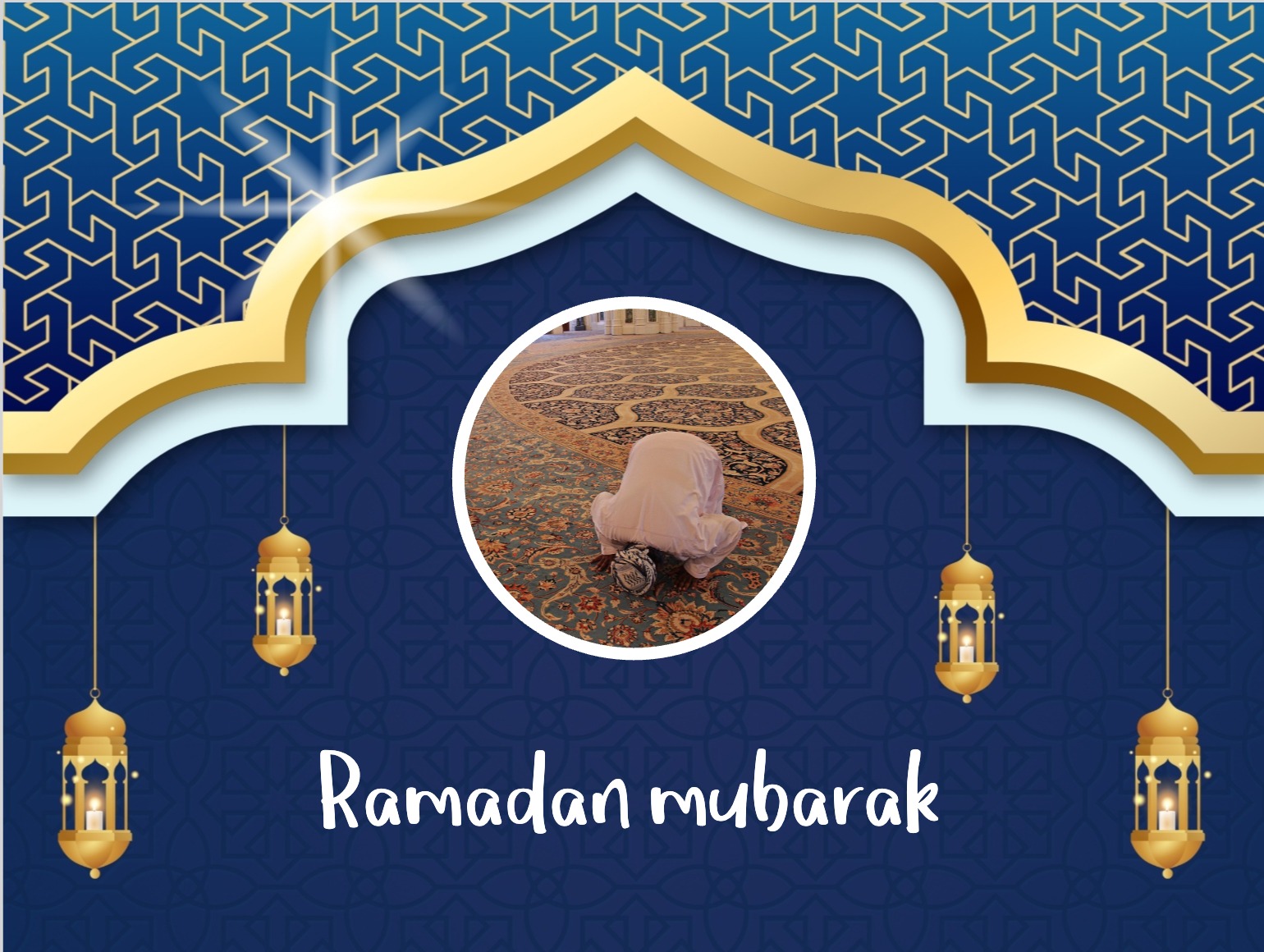 Ramadan-Karte mit arabischen Mustern