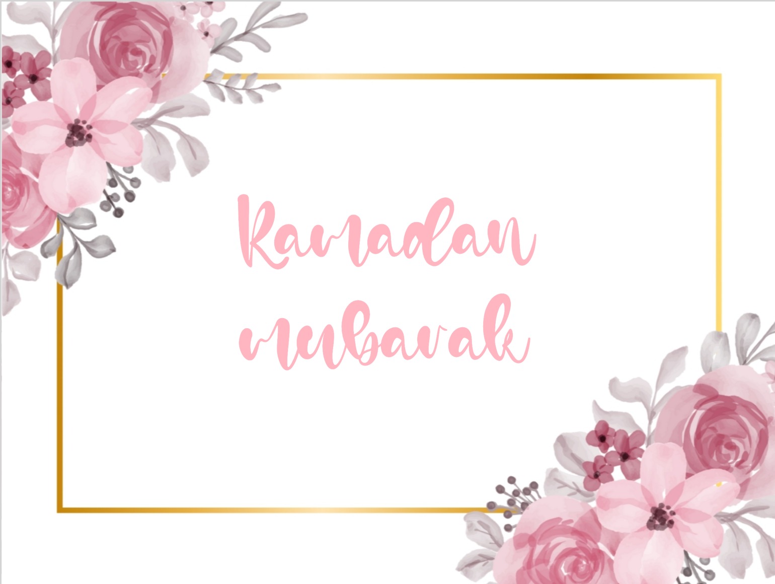 Ramadan-Karte mit Blumen