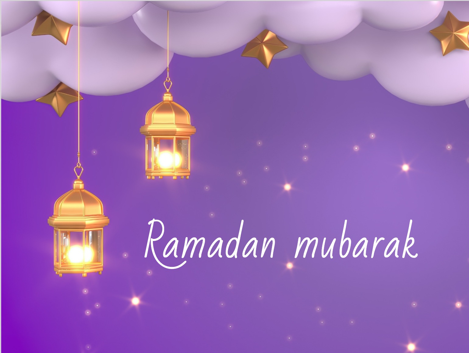 Ramadan-Karte mit goldenen Laternen