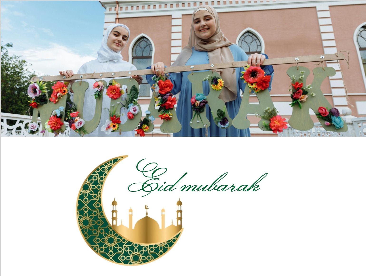 Ramadan-Karte mit goldener Mondsichel