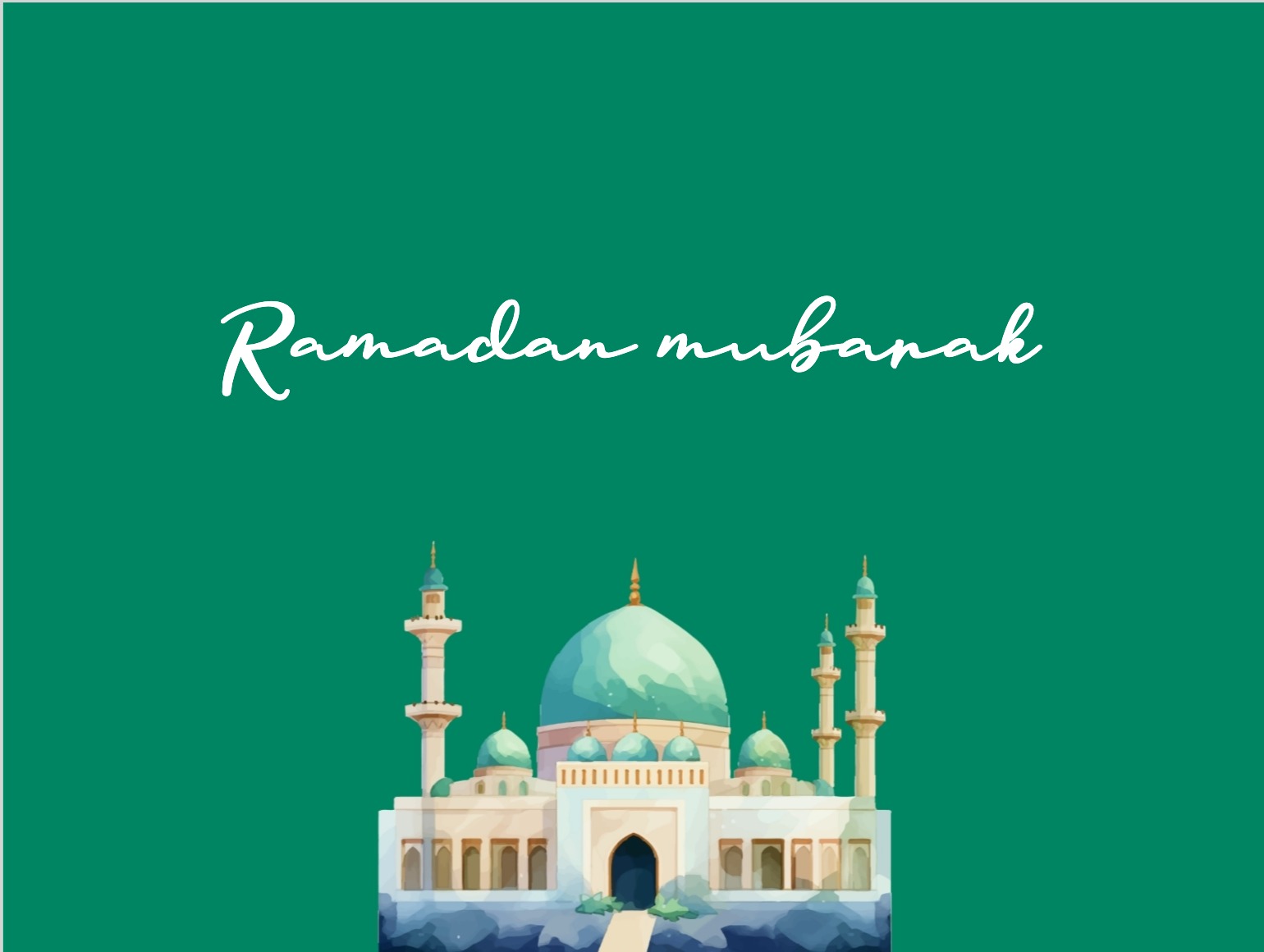 Ramadan-Karte mit Moschee bei Nacht