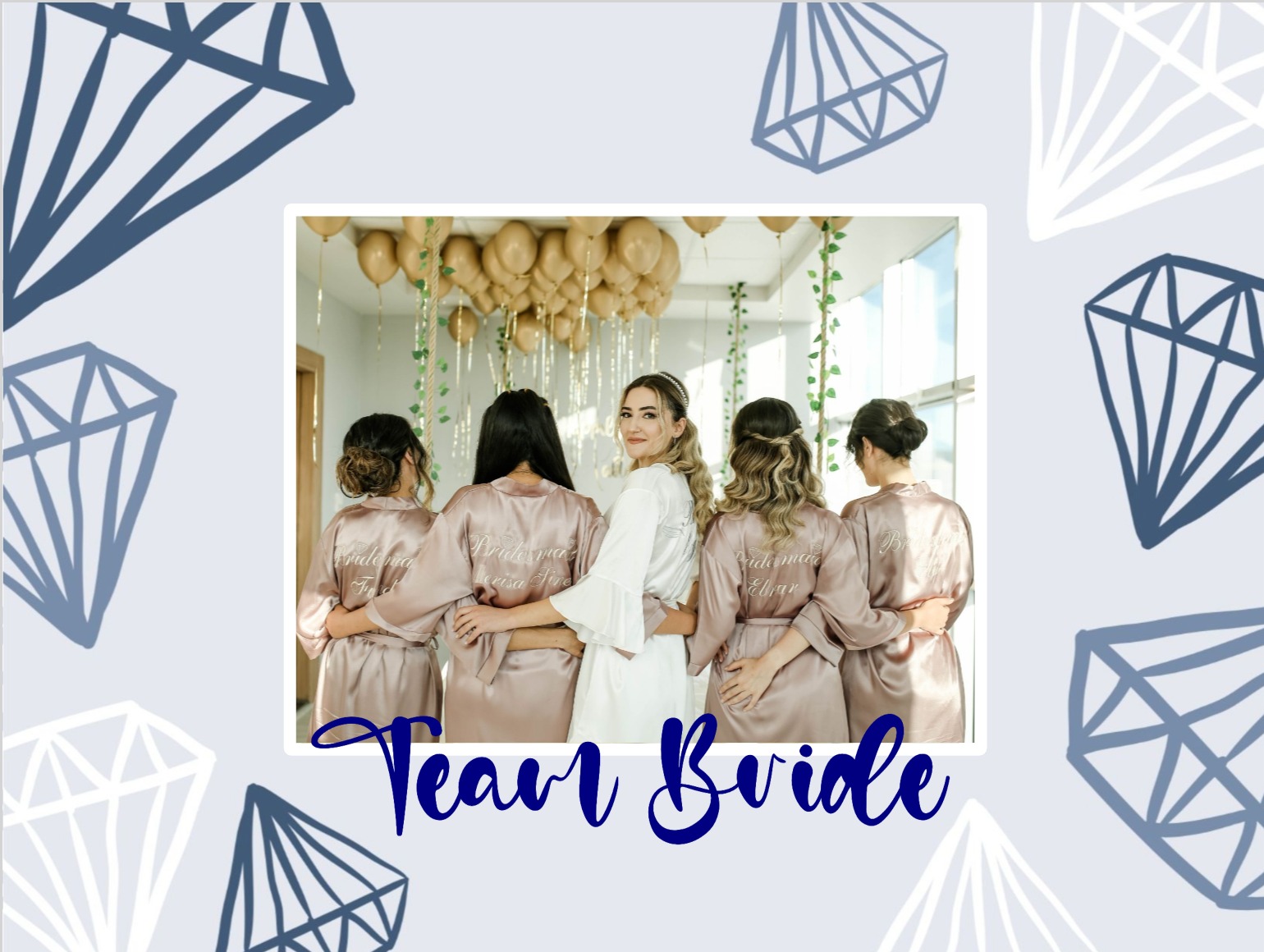 custom Team Bride bachelorette invitation