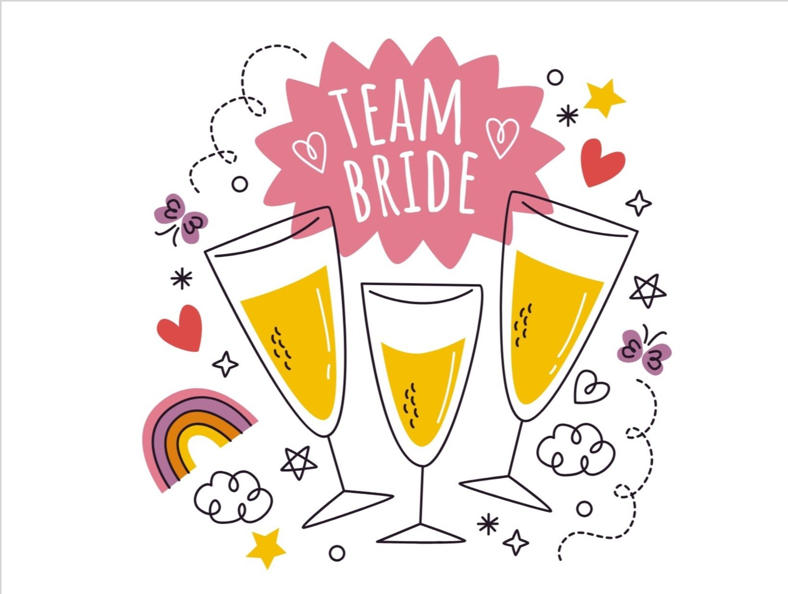 champagne party invitation card for hen party