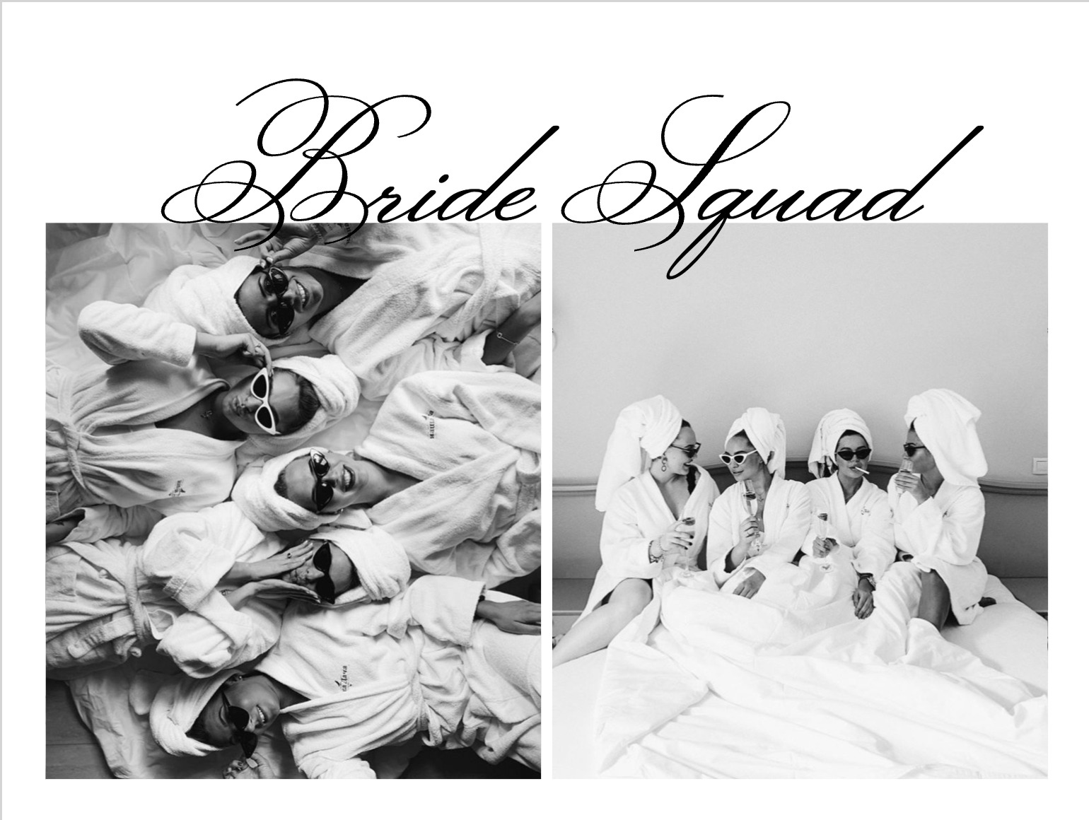 bride squad hen party invitation card